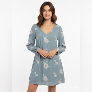 Free People long sleeve open back dress